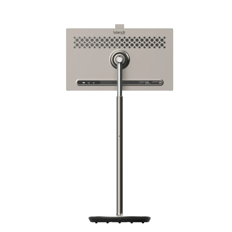 Vista trasera de la pantalla inteligente portátil Wandr de 32" con Android EDLA